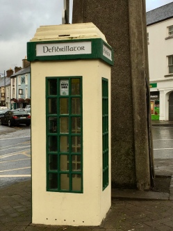 Reused Irish phonebooth - loved that they used the old script