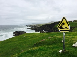 The signage never fails to catch my attention. On Achill Islanad